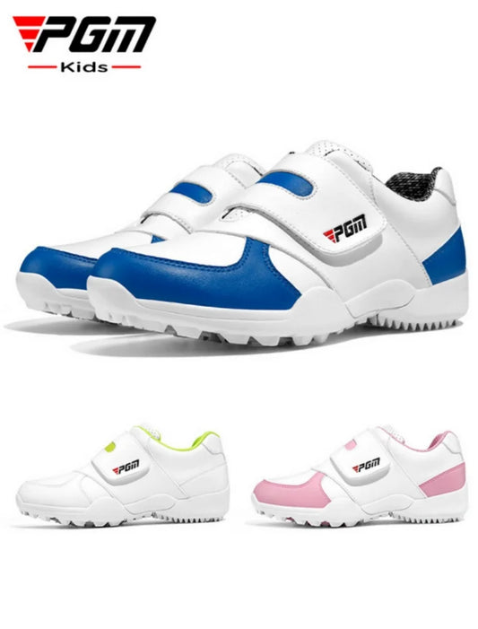 PGM Children Girls Boys Golf Shoes Anti-Skid Leather Outdoor Kids Sneakers Sports Shoes