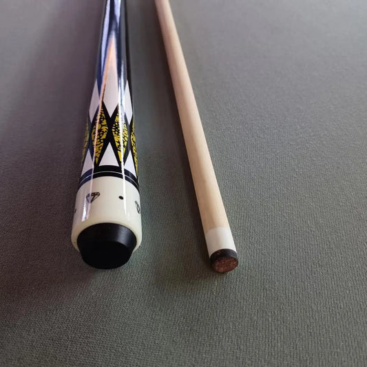 Professional Maple Pool Cue Stick 13mm Tip With Yellow Diamond Shape for Strong Grip Ideal for American Pool