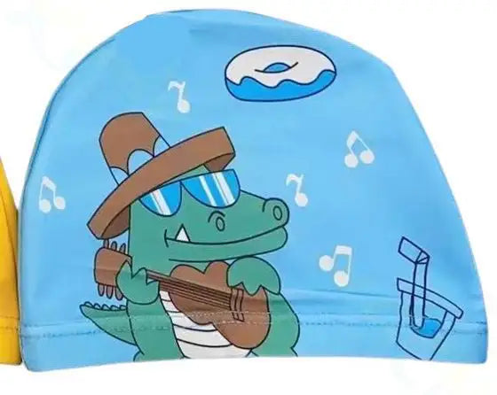 Cartoon Animal Children Swimming Cap Girls Boys Swimming Hat Elastic Kids Pool Swimming Cap 1-10 Years Old