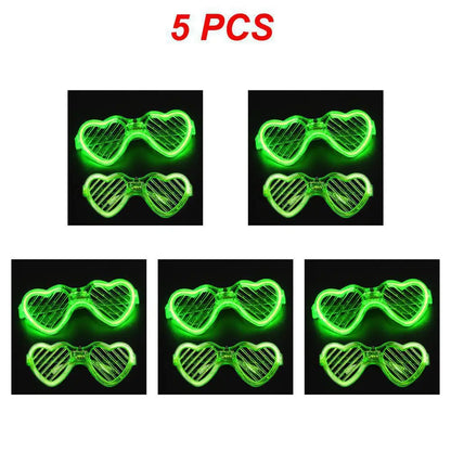 Sense of Future Science Technology LED Luminous Glasses Ins Popular Punk Goggles Party Christmas Colorful Light Shades Decor