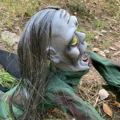 Crawling Ghost Electric Scary Crawling Spirit Horror Voice Control Bloody Ghost Zombie Props Haunted House Yard Halloween Decor