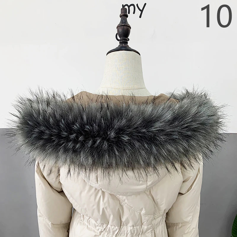 Women Faux Fur Collar Scarf Winter Warm Thick Imitation Fur Shawl Collar Plush Fluffy Neck Warmer Scarves Coat Accessories