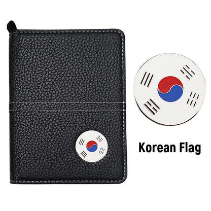 1 Set Golf Scorecard Holder Golf Score Card Wallet With Card Slot and Pencil Loop and Golf Marker Golf Accessories for Golfers