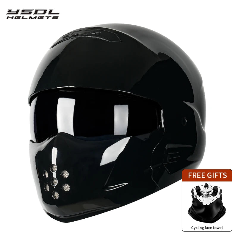 Scorpion Helmet Sunscreen Retro Motorcycle Full Helmet Men  Women Detachable Face Mask Combination Helmets Summer Safety Helmet