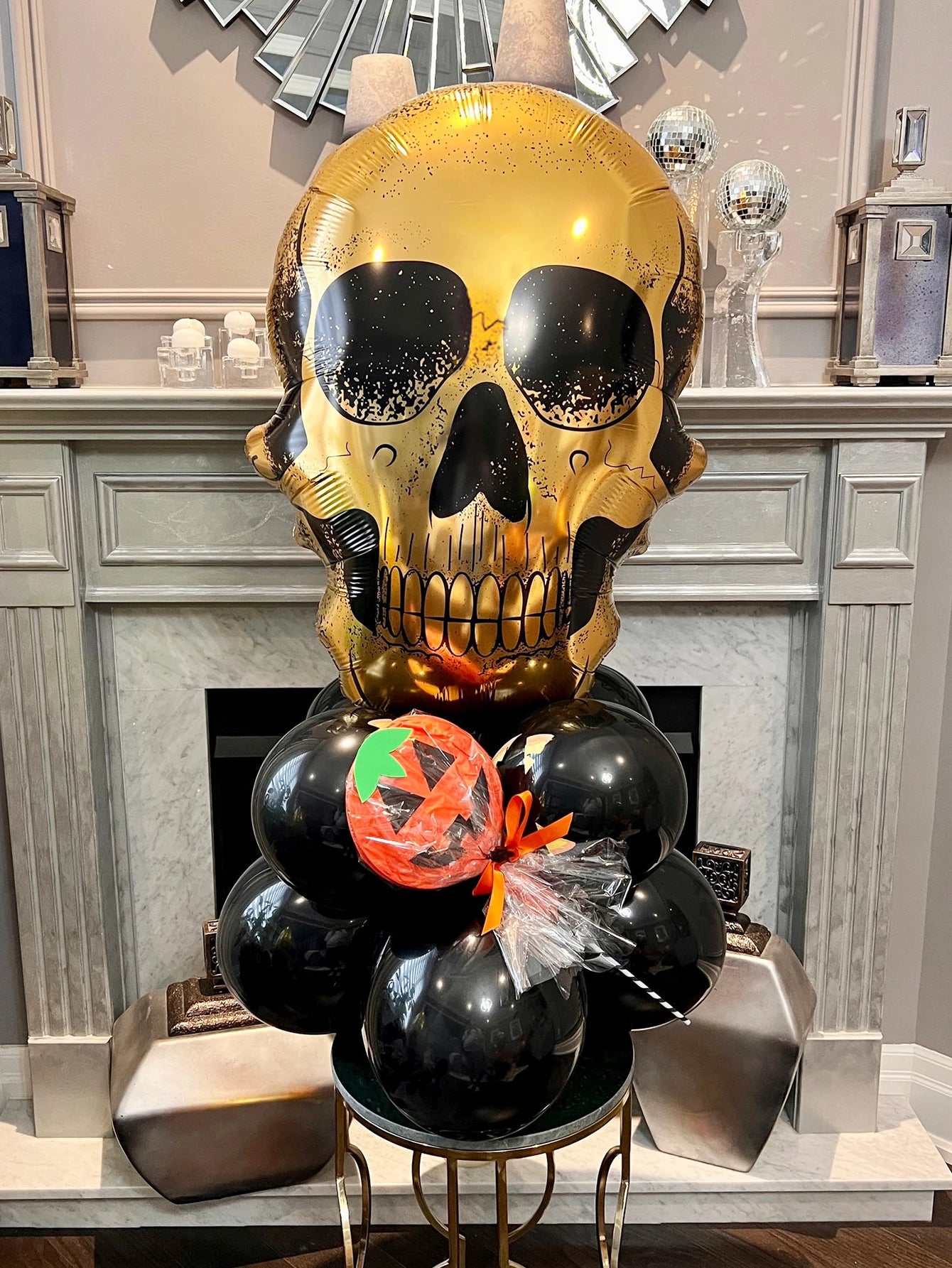 Skull Foil Balloon Halloween Decoration Ghost Party Day of the Dead Horror Party Decoration Haunted House Party Decoration