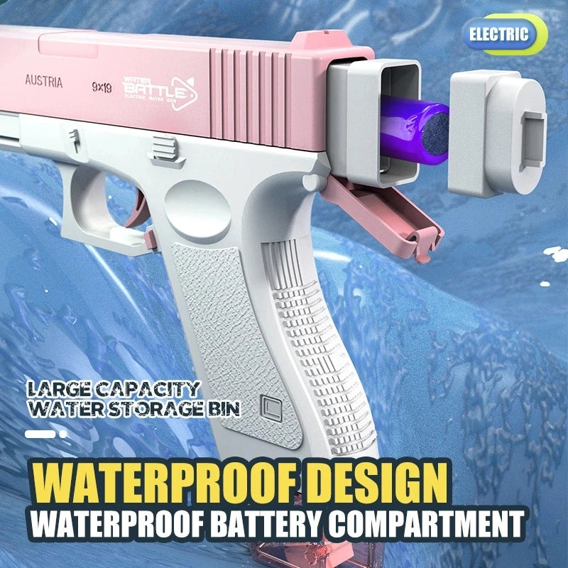 New 2024 Experience Fully Automatic Summer Water Gun Electric Glock Pistol Shooting Water Fun Toys for ChildrenBoysGirls Adults
