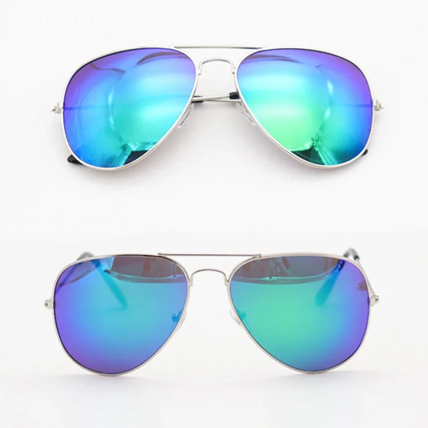 FOENIXSONG Fashion Pilot Sunglasses for Women Men  Classic Eyewear Gradient Mirrored Blue Silver Gray Sun Glasses Sunglass