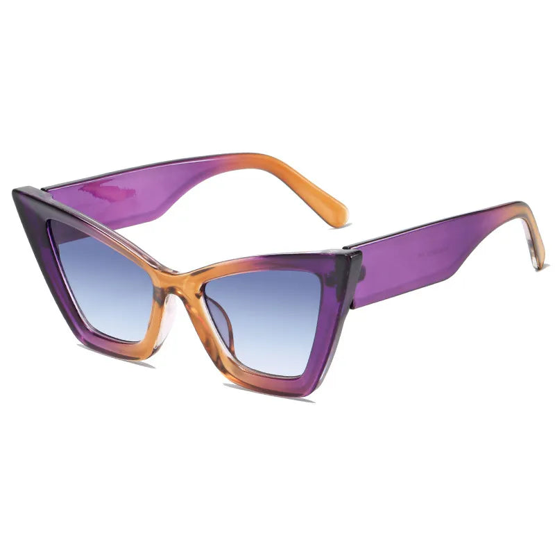 SHAUNA Oversized Cat Eye Women Sunglasses UV400