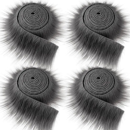 Crafts Gift Trimming Soft Apparel Sewing Fluffy Trim Fabric Roll Faux Fur Ribbon Tapes Long Plush Fur Fabric Plush Fur Stripe