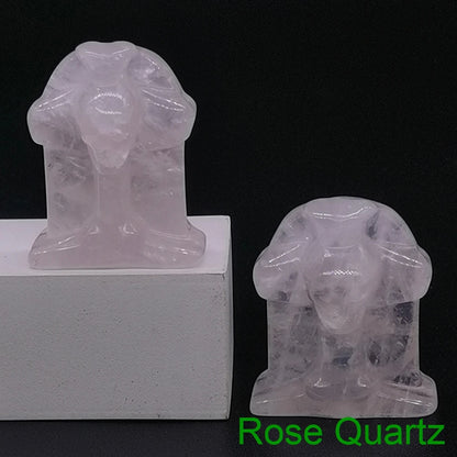Halloween Foam Tombstone Skull Cross Decoration Natural Stone Crystal Gravestone Carving Reiki Healing Figurine Gemstone Gift