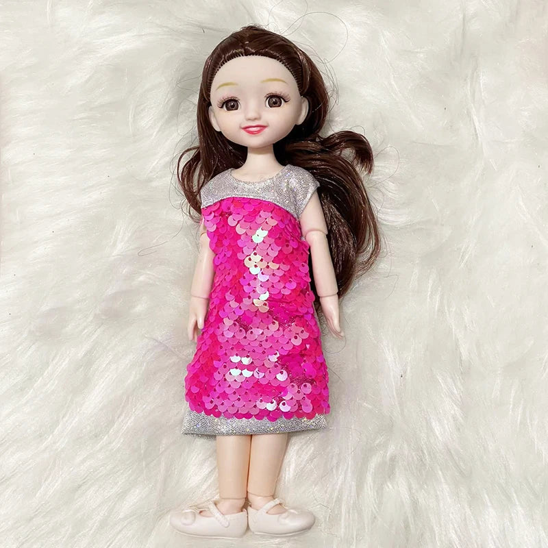 New Smile Face Doll 23cm Doll Dress Up Doll Clothes or Princess Doll Kids Girl Toy Birthday Gift Lol Doll BJD Doll