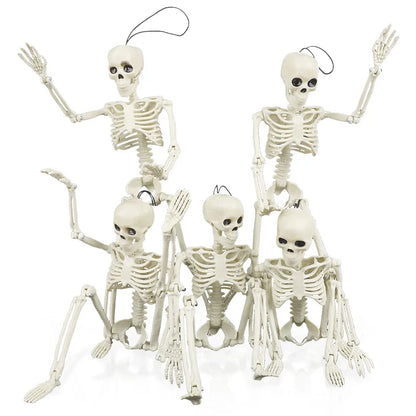 1pc Halloween Skull Skeleton 40cm Posable Skeleton Human Shape Bones Halloween Party Home Decorations Haunted House Horror Props