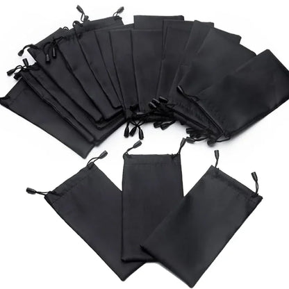 10-100pcs Portable Soft Cloth Waterproof Sunglasses Bag Microfiber Dust Storage Pouch Glasses Carry Bag Eyewear Case Container