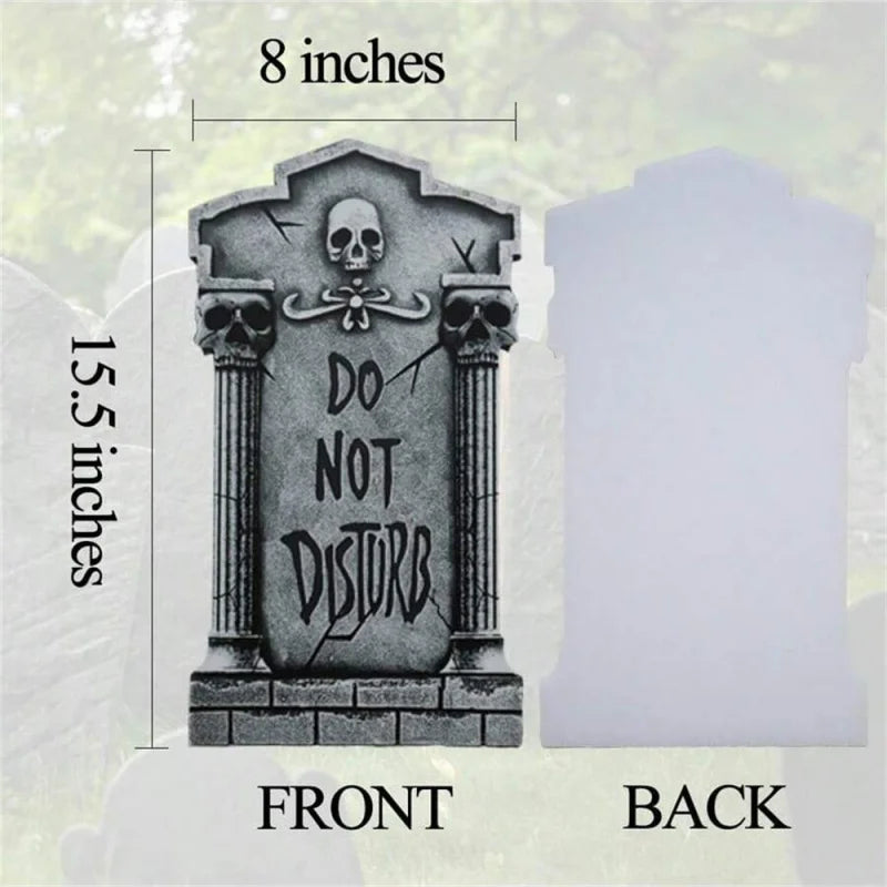 6pcs Halloween Tombstone Yard Signs With Stakes Scary Silhouette Halloween Decorations for Outdoor Yard Garden Halloween Decor