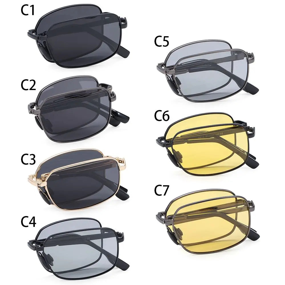 Metal Frame Portable Eyewear Folding Polarized Photochromic Sunglasses Sunglasses for Men Driving Glasses