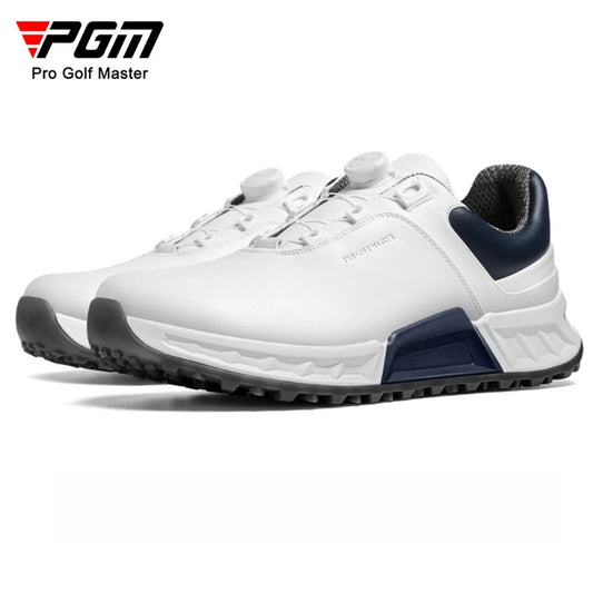 PGM Golf Shoes Men Fully Waterproof Shock-Absorbing Rebound Knob Shoelaces Sports Sneakers XZ432