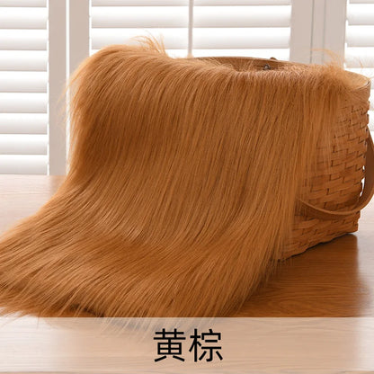 Dolls Long Plush Fabric Per Meter for Upholstery Coats Chair Cover Sewing Plain Fashion Fur Textile Needlework Thick Comfortable