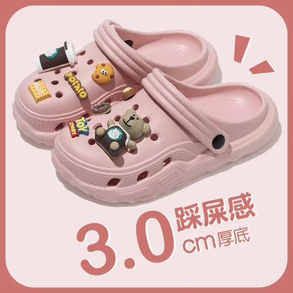Children's Clogs for 6-18 Year Kids Sandals Cool Mules Outer Wear Summer Hole Shoes for Boys and Girls Slippers