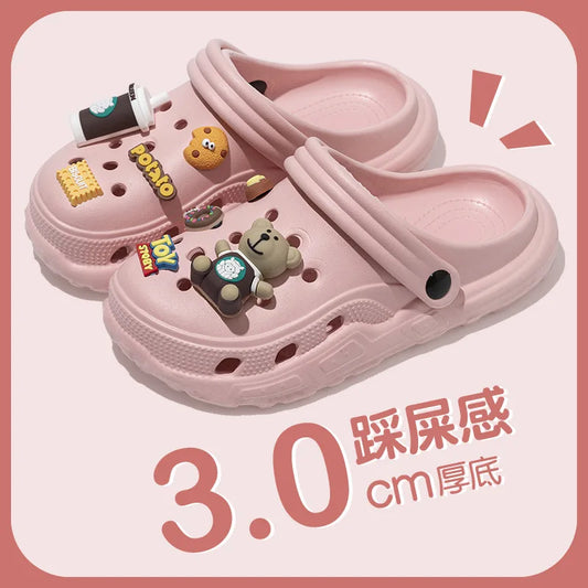 Children's Clogs for 6-18 Year Kids Sandals Cool Mules Outer Wear Summer Hole Shoes for Boys and Girls Slippers