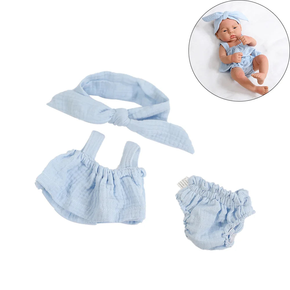 Doll Clothes Dress Jumpsuit Vest for 40cm New Baby Reborn American Doll Baby Girl DIY Clothes Toys for 16 Inch Dolls