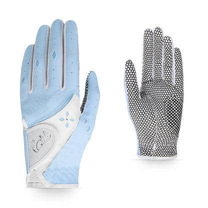 PGM Golf Microfiber Gloves Ladies Golf PU Leather Belt Non-Slip Particles Breathable Sunscreen Ultra-Light Left Right Hand Glove