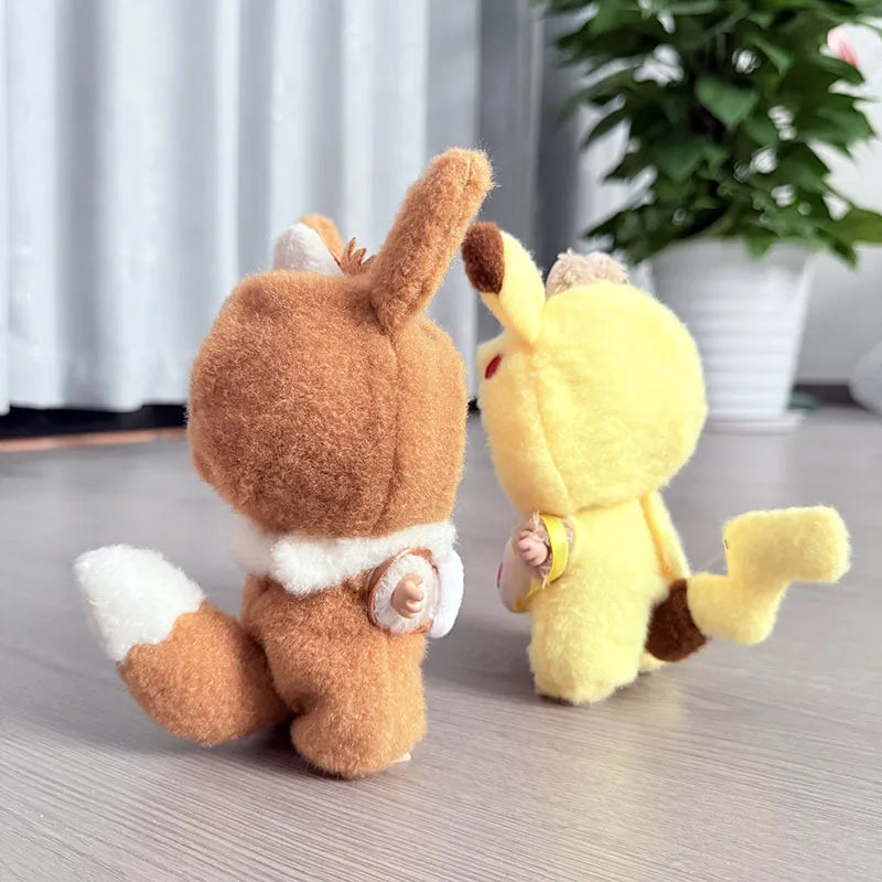 Labubu Clothes Pokemon Pikachu Set Role-Playing Costume, Animated Characters, Labubu Accessories (No Dolls)
