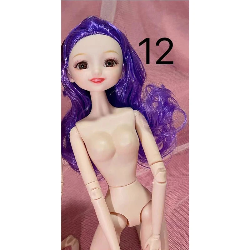 30cm Fashion Girls Princess Doll Barbi Doll 28 Joints Moveable Doll Model Smiley Doll Toy for Girls Gift