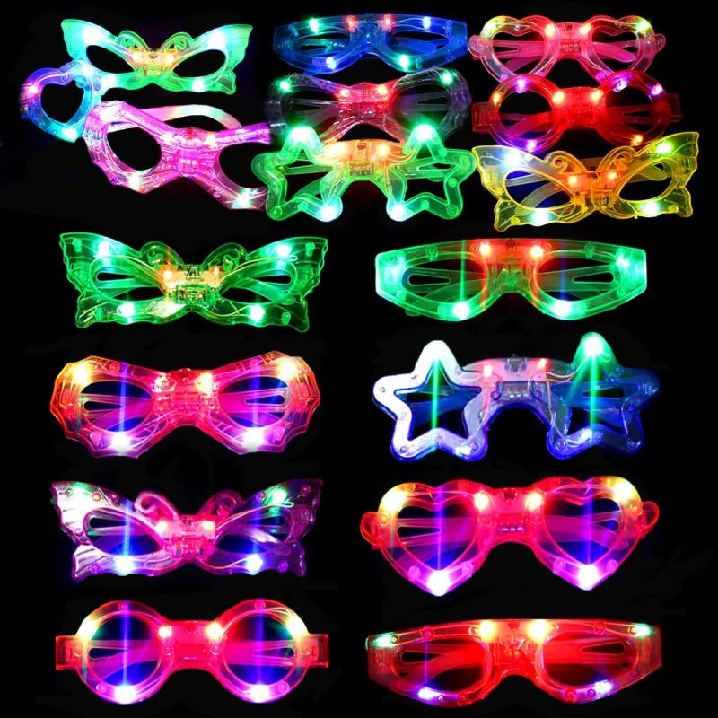 Home Suitable for Home Rave,Halloween,New Year,Birthday Gifts Light Up Glasses Christmas Gifts Costume Christmas Party Gifts