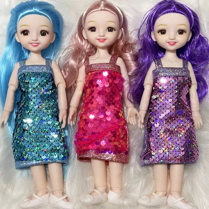 New Smile Face Doll 23cm Doll Dress Up Doll Clothes or Princess Doll Kids Girl Toy Birthday Gift Lol Doll BJD Doll