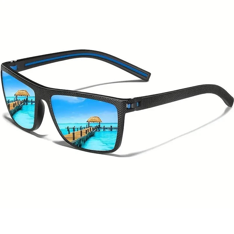 Square Polarized Sunglasses for Men and Women Lightweight Frame Sun Glasses With UV Protection