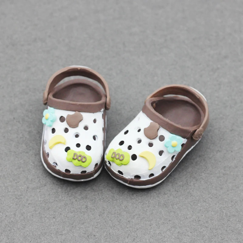 Labubu Doll Slippers Shoes (4.3*2.0cm) for Labubu Macaron  Bao-Ao Bao Ao &15cm EXO Plush Doll & 1/6 BJD Doll