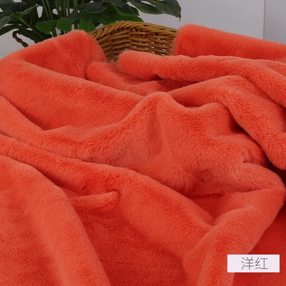 Imitation Rex Rabbit Plush Fabric by Meters for Needlework Clothes Toys Pillowcases Diy Sewing Soft Warm Thick Smooth Fur Cloth