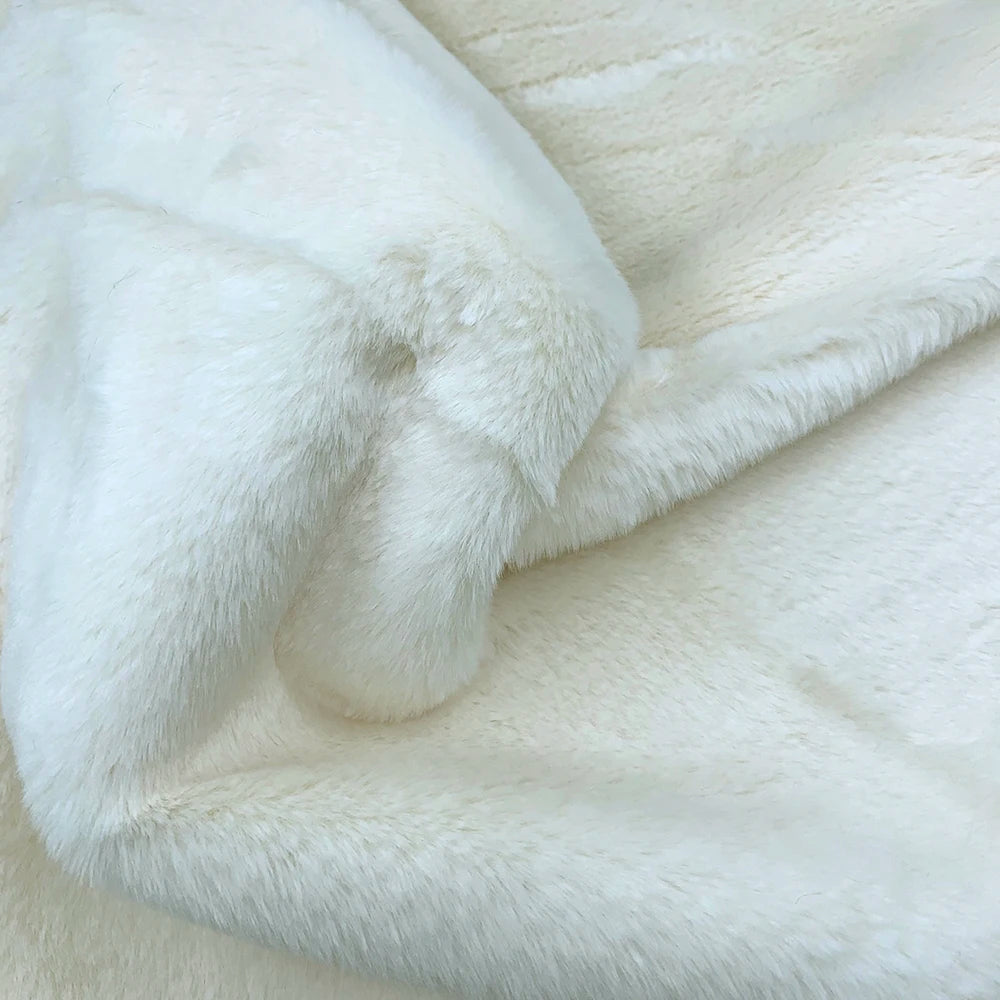 Sewbato 10mm 100% Polyester Faux Fur Fabric 50x50cm Environmentally Friendly Soft Minky Fabric Plush Toy/Clothing Plush Fabric