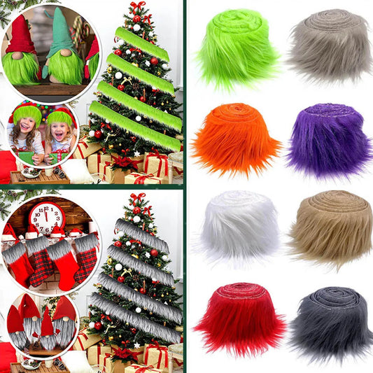 Fur Ribbon Tapes 1.5m DIY Apparel Sewing Faux Fur Fluffy Trim Trimming Fabric Home Decor Sewing Costume Craft Faux Fur Fabric