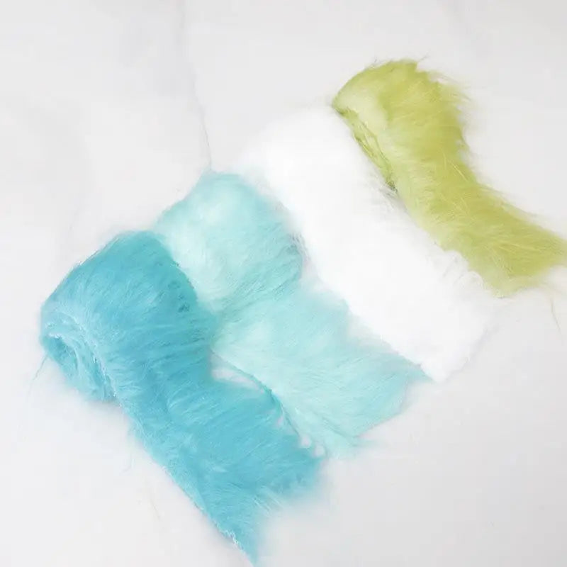 5x180cm Long Faux Fur Plush Silk Fabric Handmade DIY Doll Garment Toy Beard Hair Immitation Fox Fur Plush Ribbon Fabric