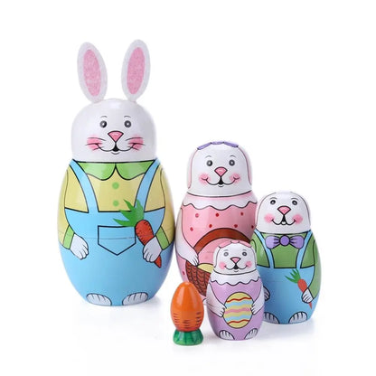 Home Bedroom Nesting Doll Hand Paint Toys Wooden Russian Nesting Doll Matryoshka Dolls Toys Russian Nesting Stacking Dolls