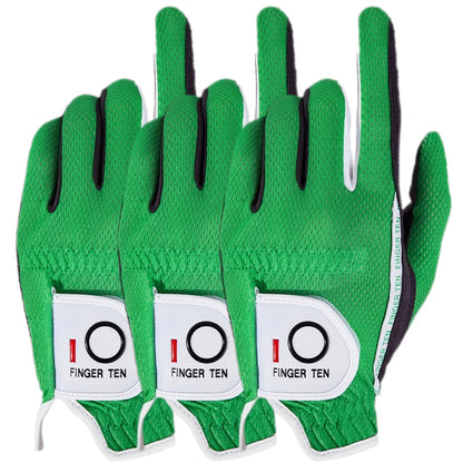 3 Pack Breathable Great Grip Golf Rain Gloves Men Left Right Hand All Weather Grip Black Grey Green S M ML L XL