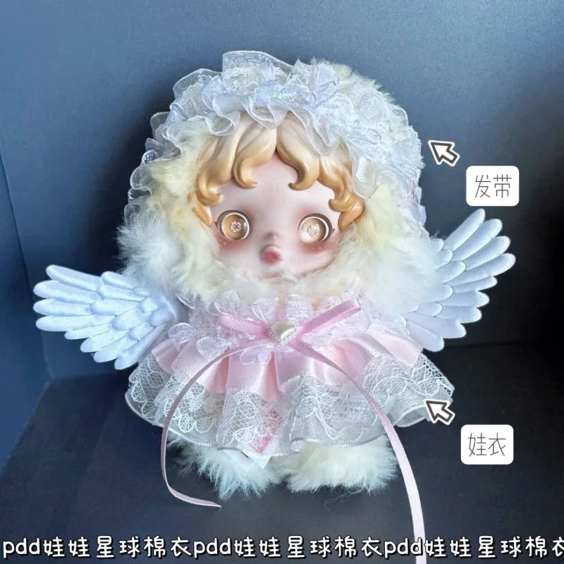 15CM Shirley Mei Head Dog Cloth Skirt Lace Skirt With Baby Clothes Plush Doll Accessories "Clothes Only"