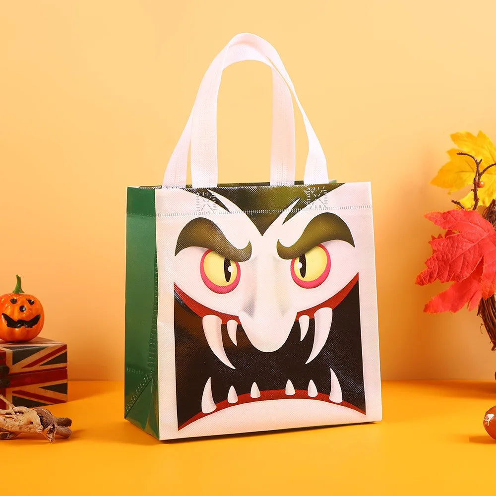 4/8/12 Pcs Non-Woven Pumpkin Ghost Handbag for Halloween Ghost Festival Prank Party Candy Gift Storage Packaging Supplies