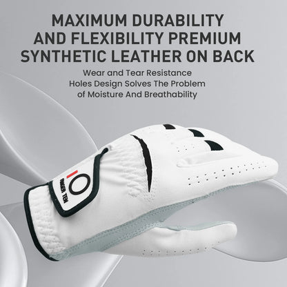 6 Pcs/3 Pair All Weather Grip Comfortable Golf Gloves Men Cabretta Leather Left Hand Right Hand S M ML L XL Drop Shipping