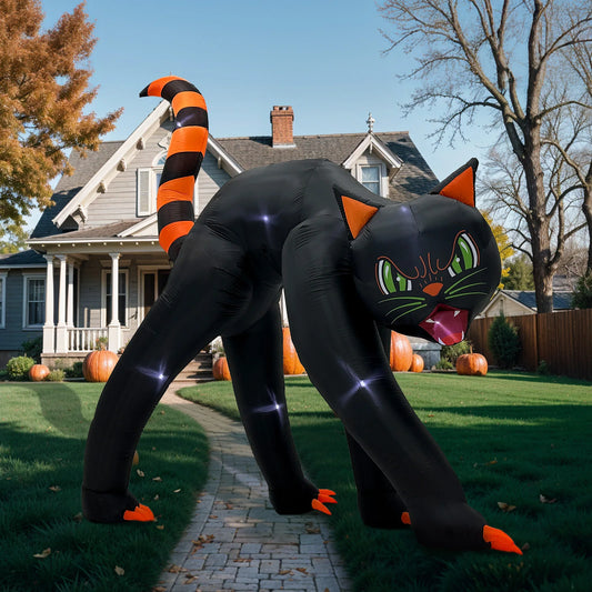 OurWarm 13FT Giant Halloween Inflatables Outdoor Decor Black Cat Inflatable,Black Cat Inflatables Decorations for Outdoor Decor