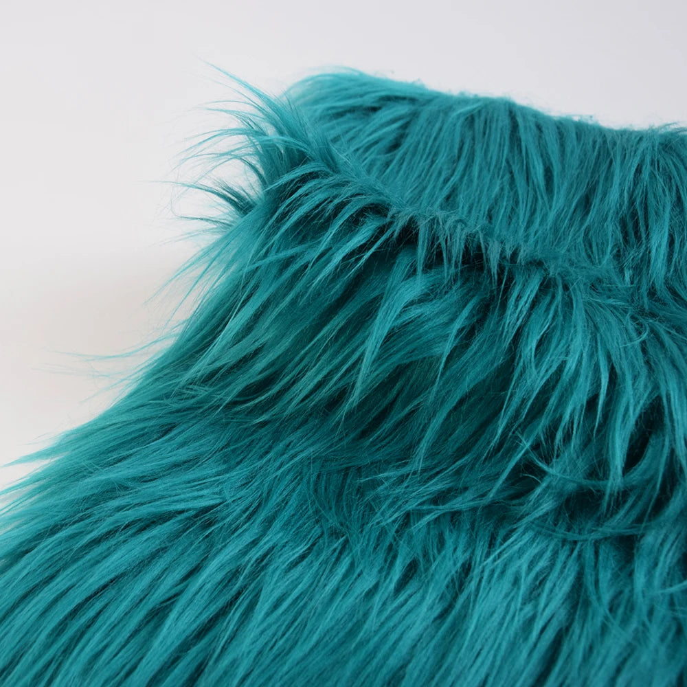 25x45cm 8cm Pile  Faux Fur Fabric for Sewing Make Cotton Doll Hair Diy Handmade Home Decoration Cosplay Fabric for Needlework