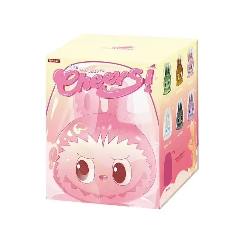 In-Stock Blind Box Labubu the Monsters Cheers Double Layered Glass Cup Cute Water Cup Handmade Decoration Model Birthday Gift