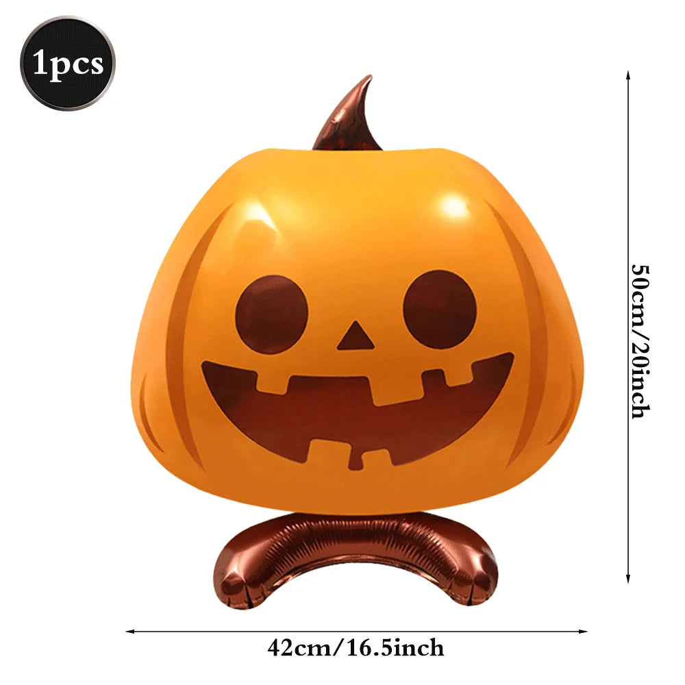 Halloween Decoration Balloons Large Witch Ghost Grim Reaper Tombstone Pumpkin Inflatable Foil Balloon Halloween Party Supplies