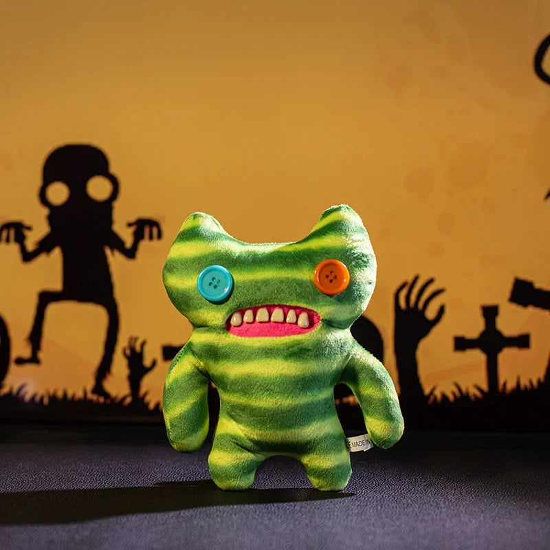 20cm Big Teeth Funny Ugly Monster Plush Doll Special Style Colorful Monster Doll Halloween Collection Gift Home Ornament