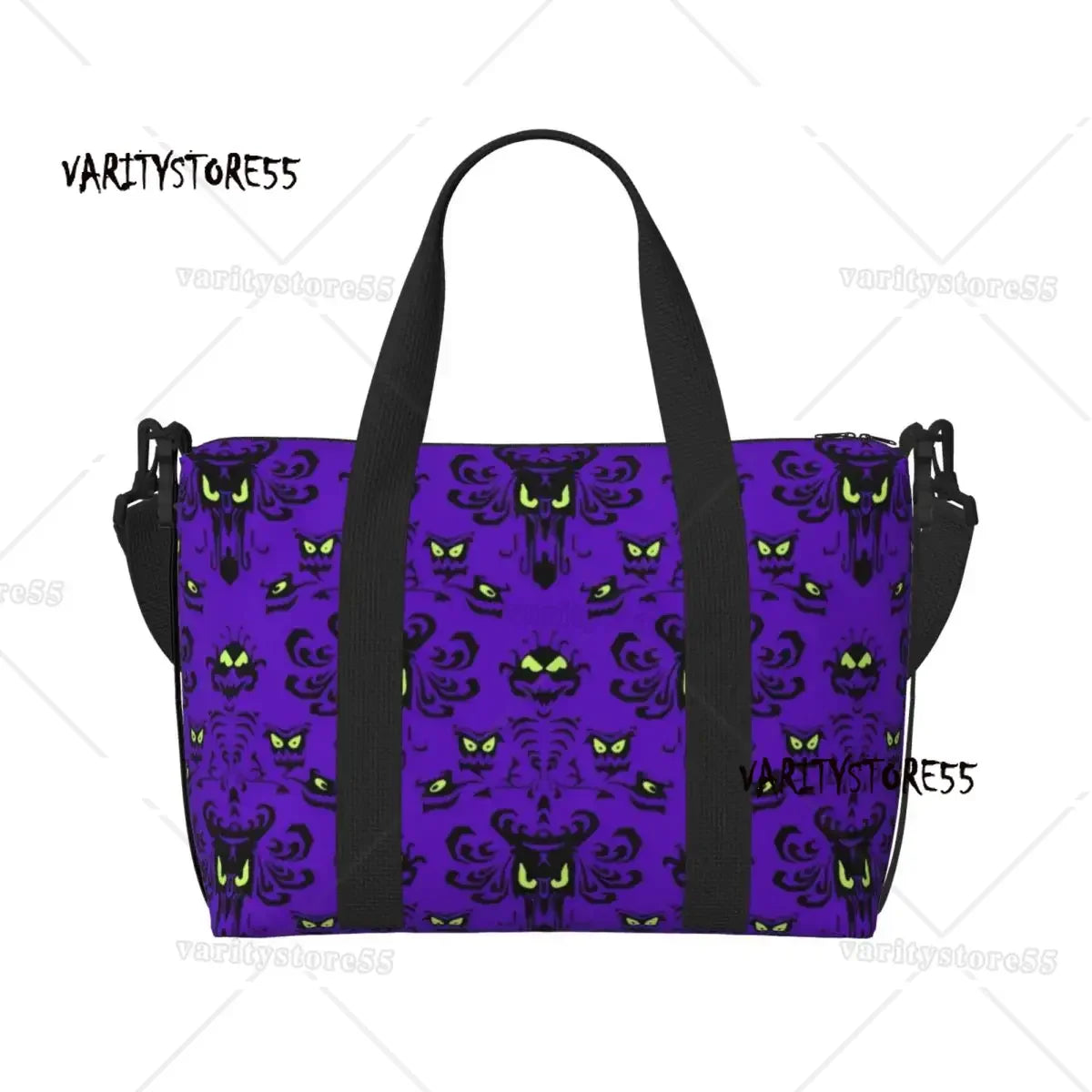 Custom Haunted Mansion Groceries Shopping Tote Bags Women Big Capacity Halloween Ghost Happy Haunts Gym Beach Travel Bags