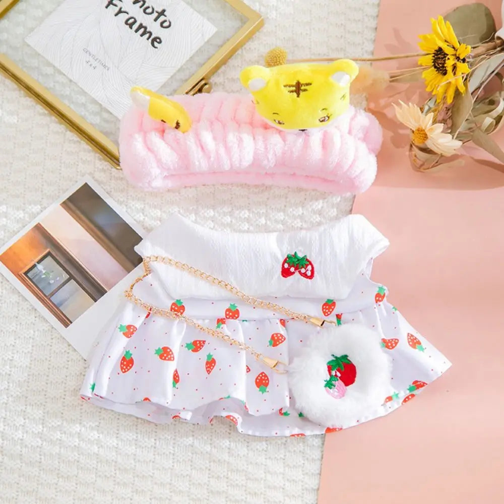 Doll Cloth Accessories LaLafanfan Cafe Clothes Dress Up DIY Clothing Yellow Duck Clothes 30cm Kawaii Plush Clothes Dolls