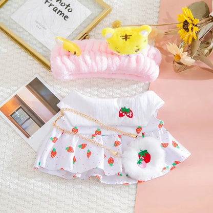 Doll Cloth Accessories LaLafanfan Cafe Clothes Dress Up DIY Clothing Yellow Duck Clothes 30cm Kawaii Plush Clothes Dolls