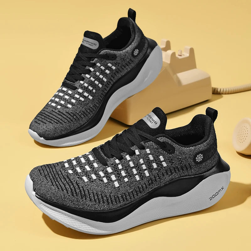 Sneakers Men Mesh Lightwieght Flat Fashion Lace-Up Training Jogging Gym Shoes Trendy Running Shoes for Man