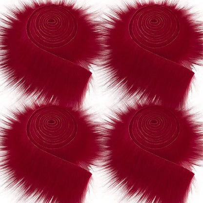 Crafts Gift Trimming Soft Apparel Sewing Fluffy Trim Fabric Roll Faux Fur Ribbon Tapes Long Plush Fur Fabric Plush Fur Stripe